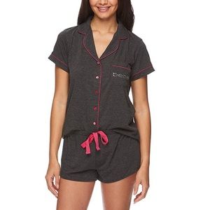 bebe Pajama Sets Button Down Shirt and Shorts